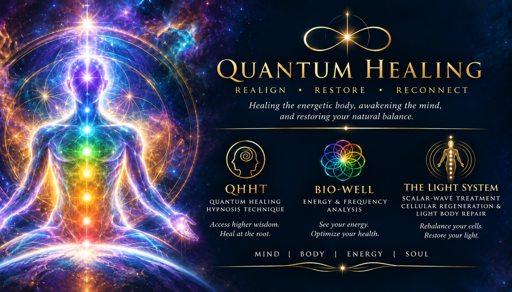 Quantum Healing — realign, restore, reconnect through QHHT, Bio-Well, and The Light System